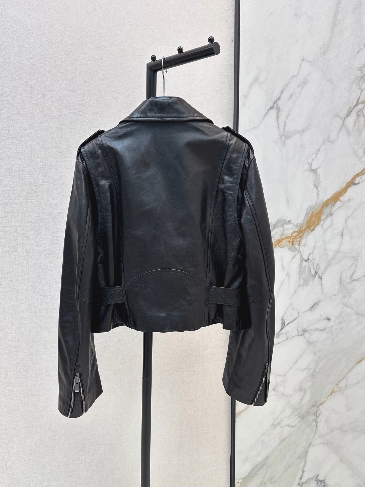 Sain 26fw leather moto jacket