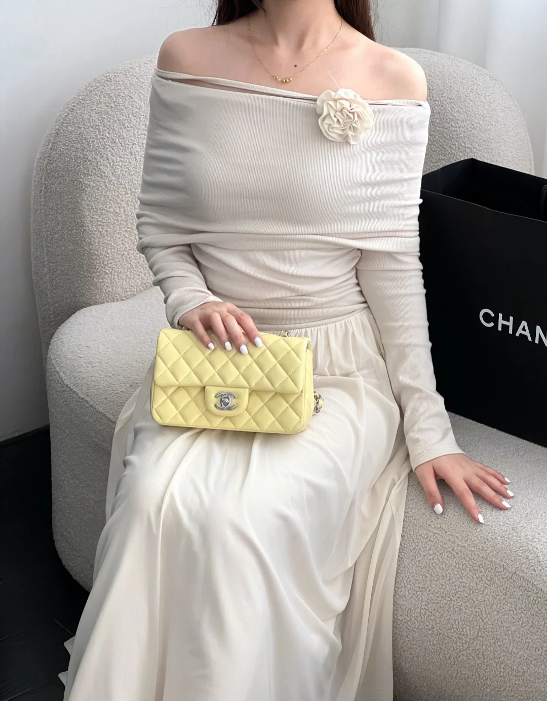 Chan cf20 chain shoulder bag