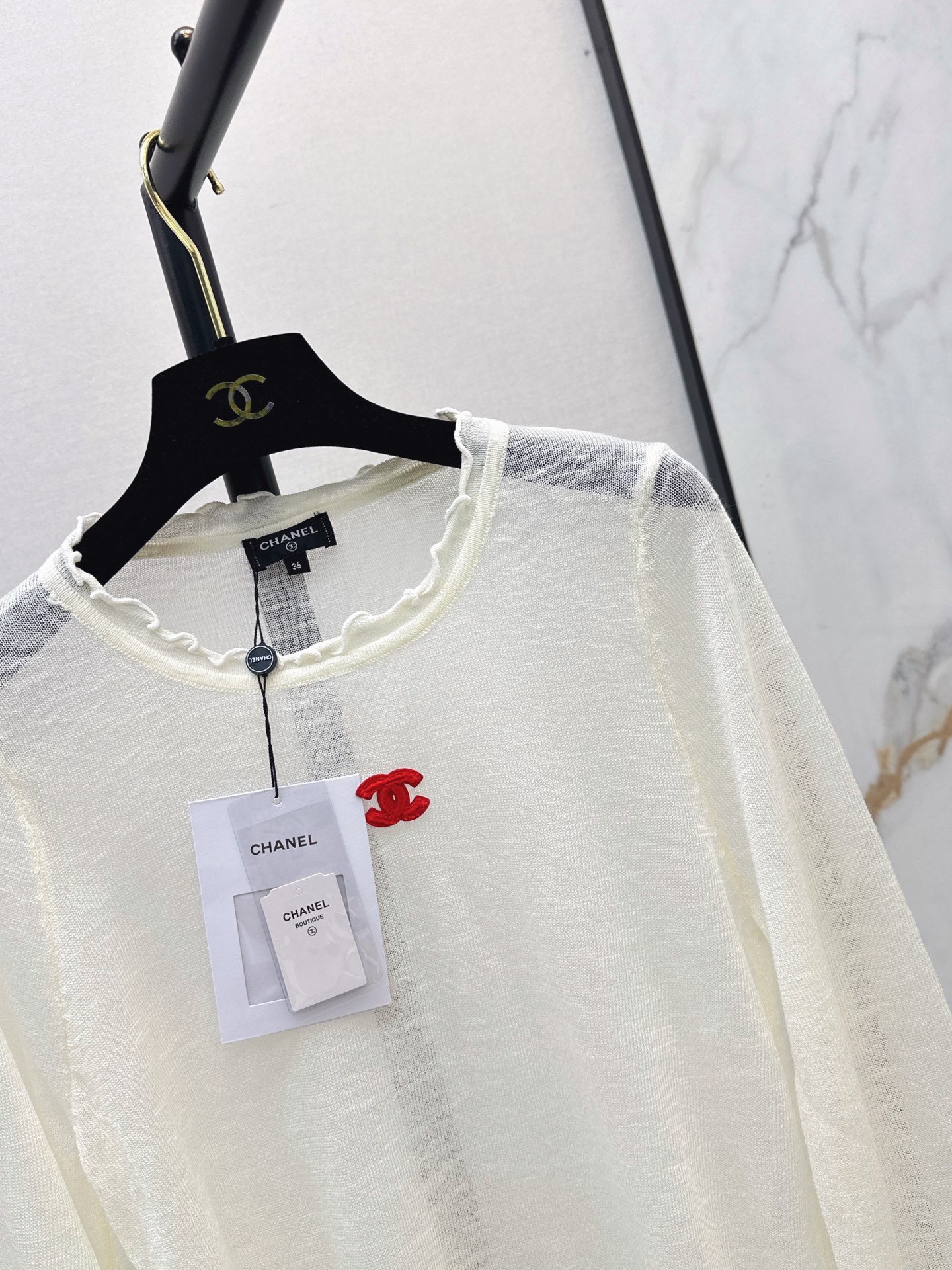 Chan 26fw 2pcs knit vest tee sets