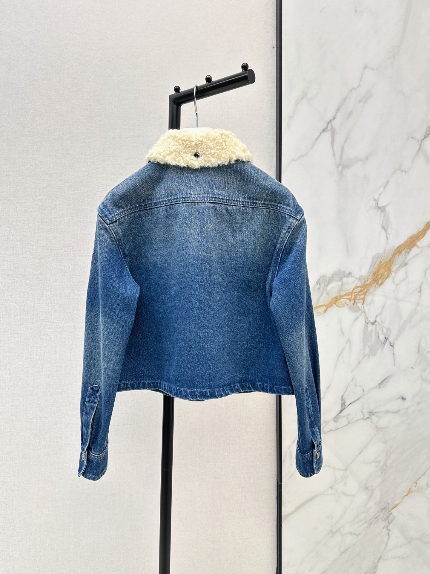 Monc 26fw teedy neck denim jacket