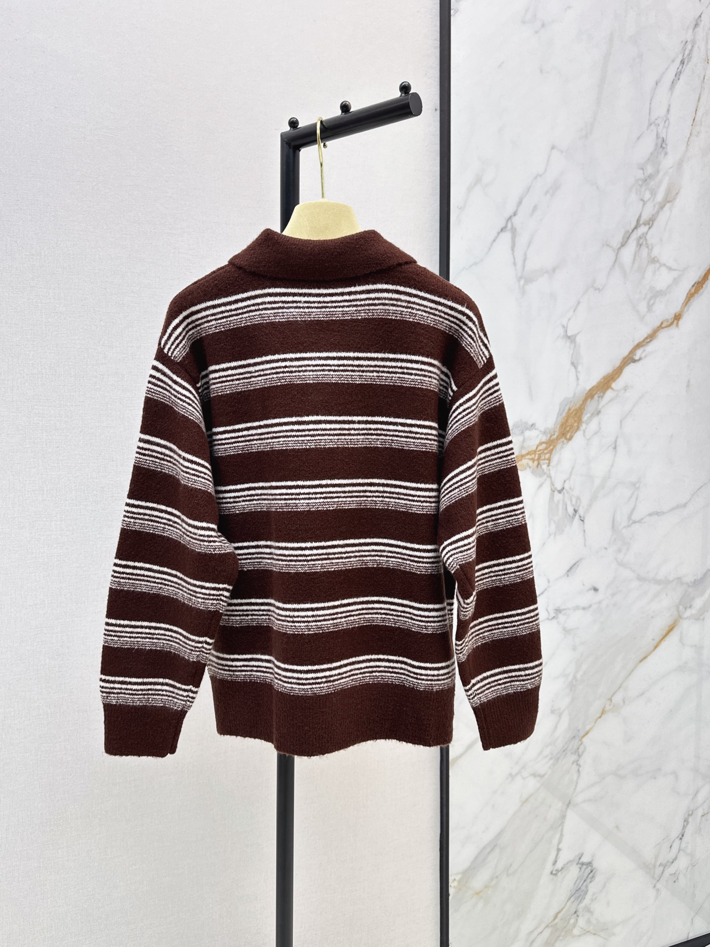Miu 26fw stripe polo knitwear