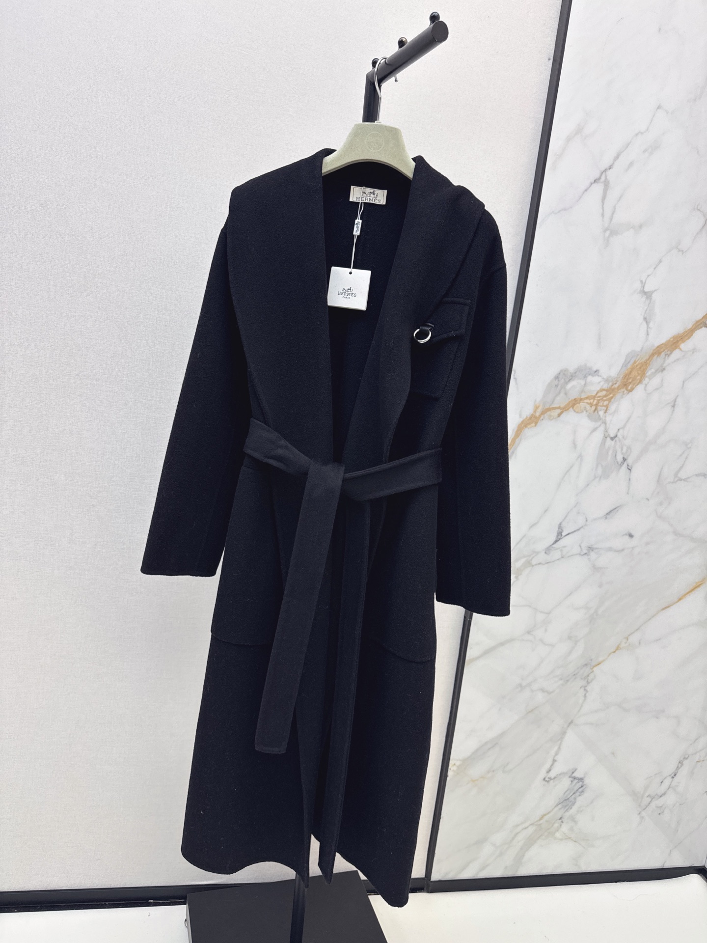 Her 26fw woolen belted overcoats