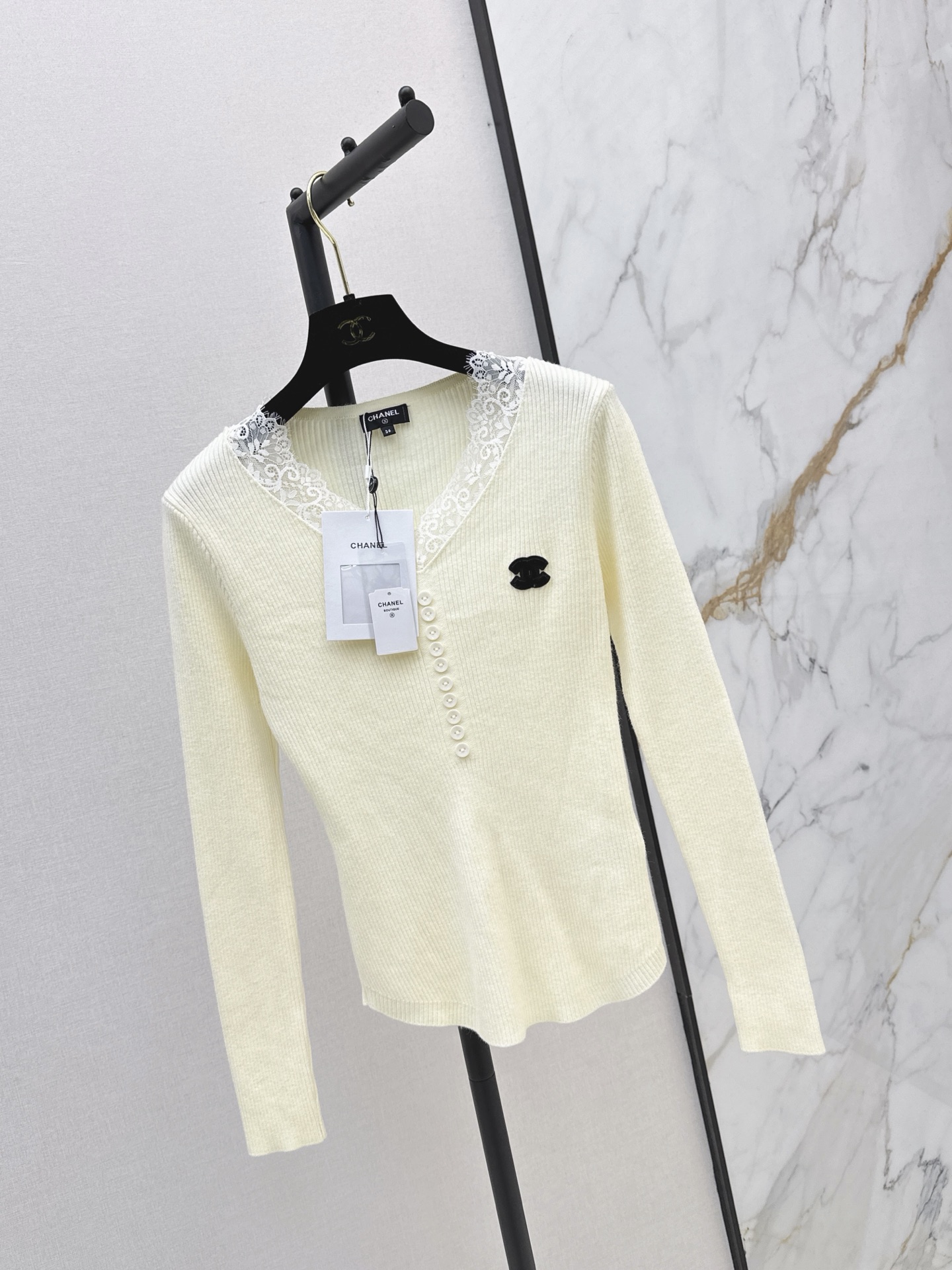 Chan 26fw lace contract basic tee