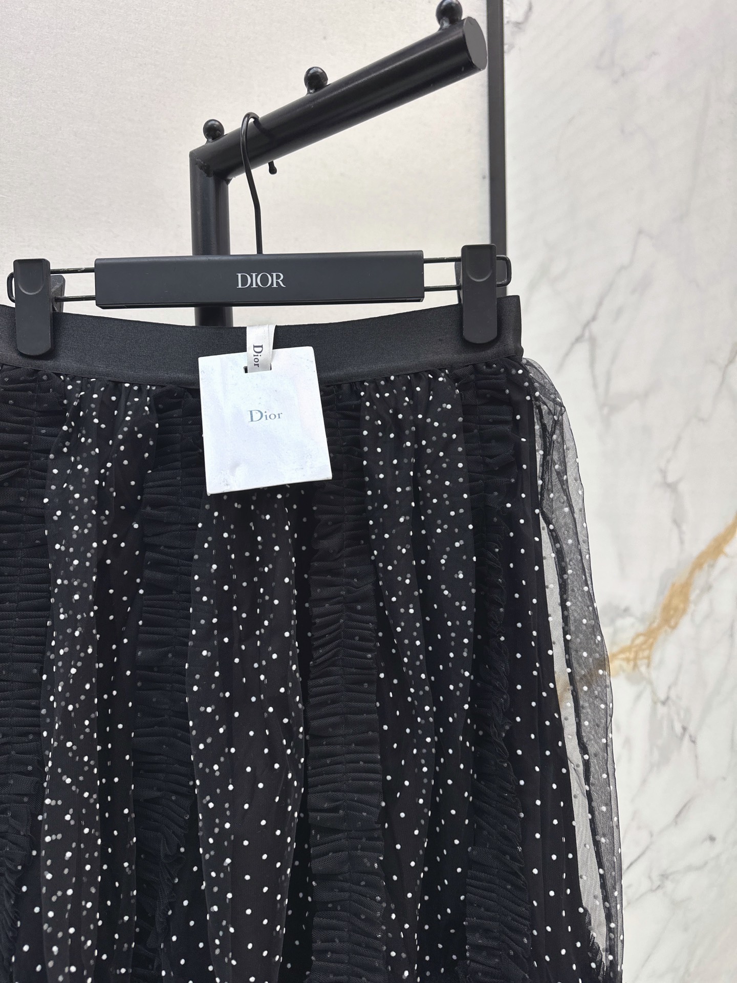 CD 26fw pokla dots mesh skirt