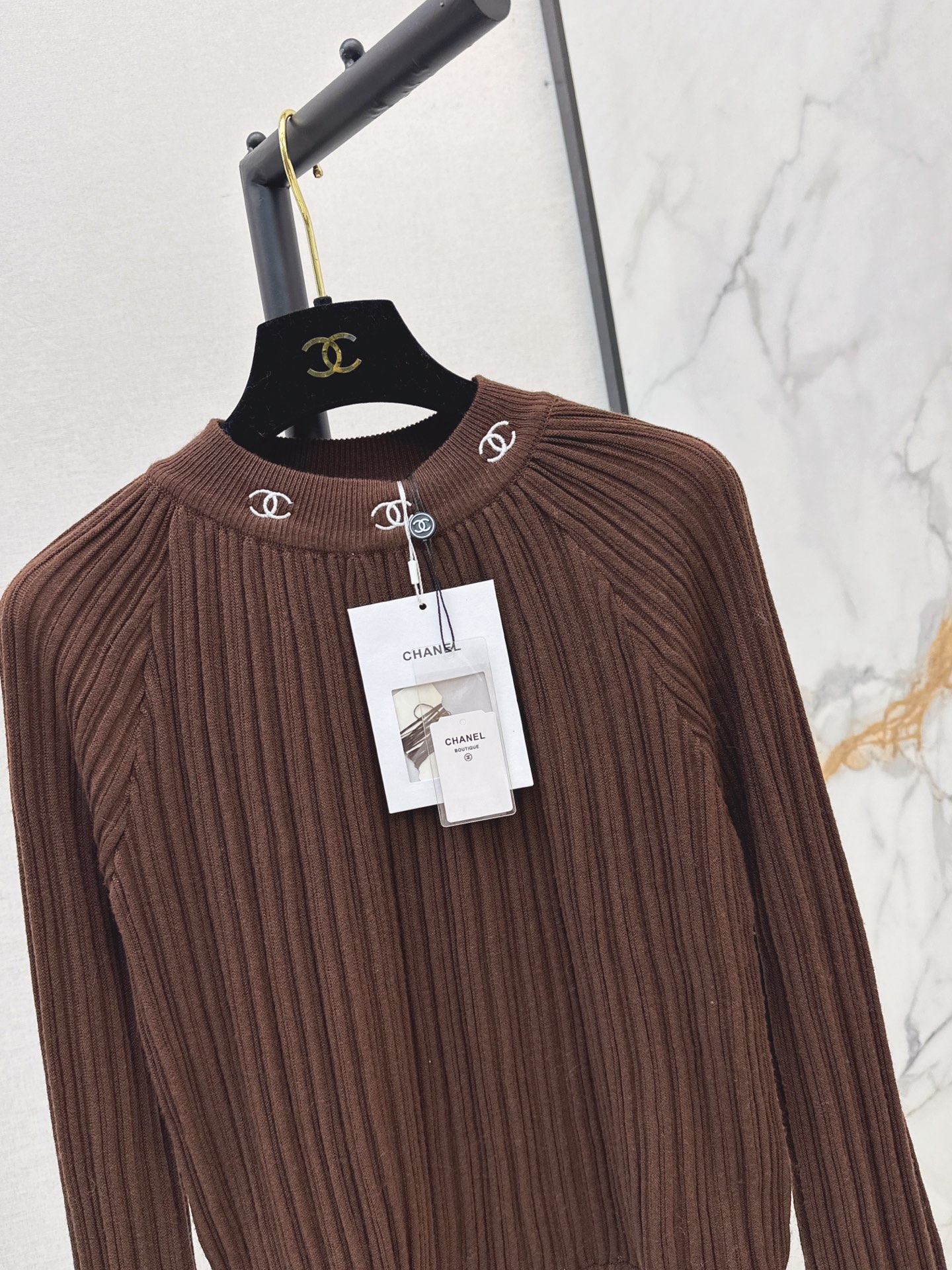 Chan 26fw ribble knit sweater