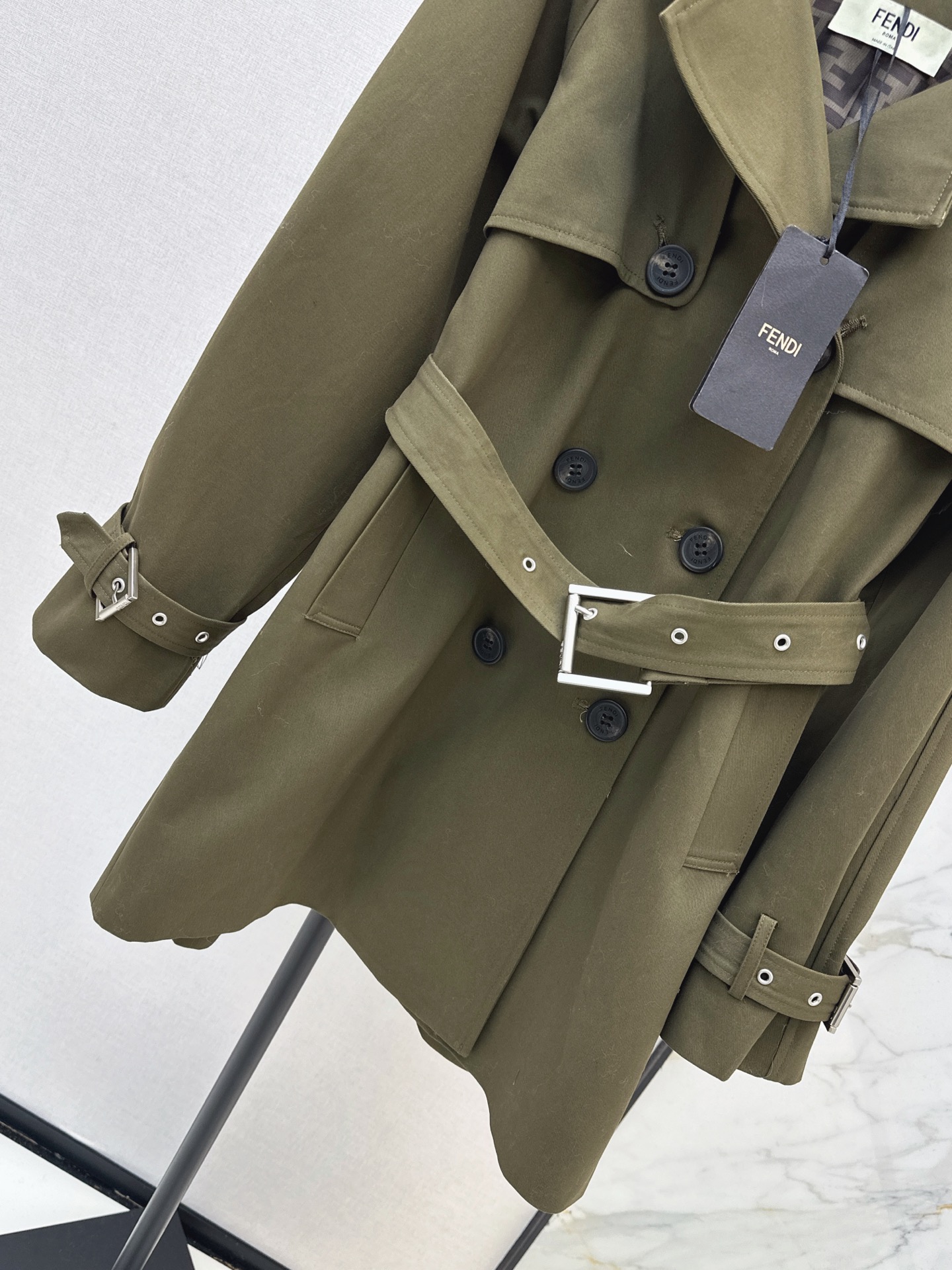 Fen 26fw hooded trench coats