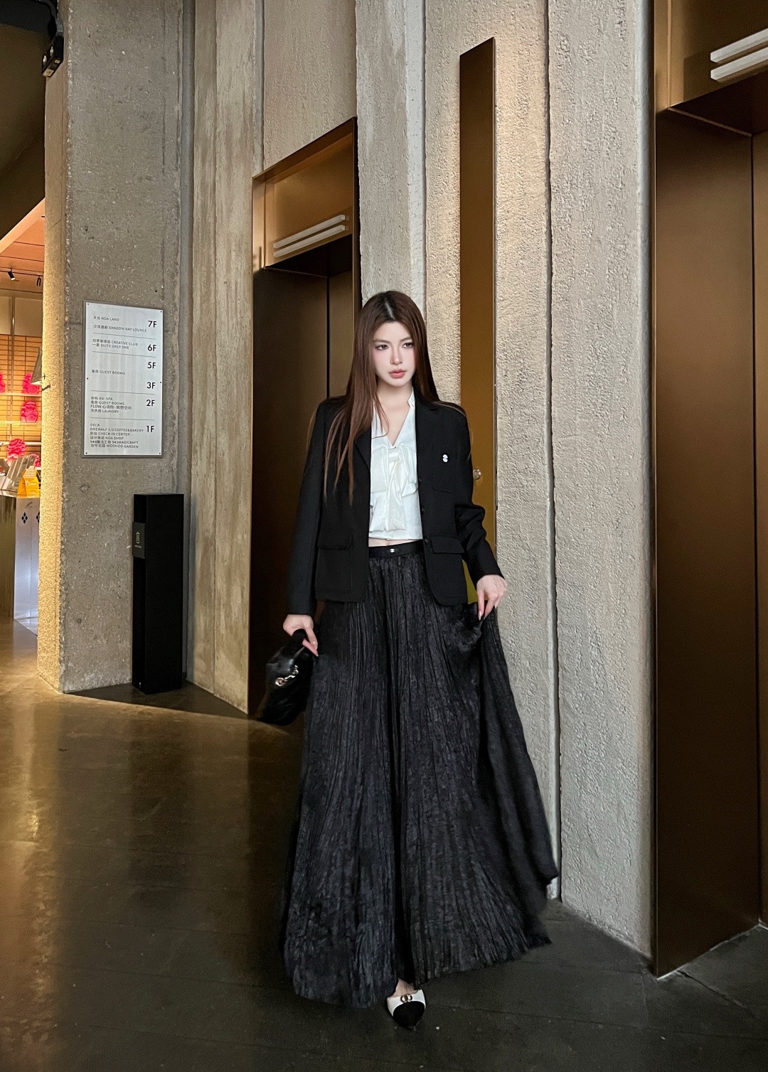 Chan 26fw pleated skirt