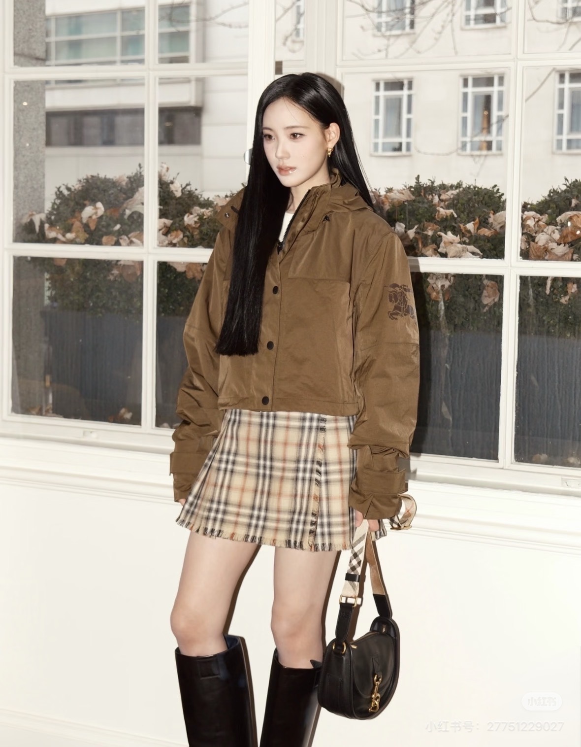Bur 26fw plaid skirt