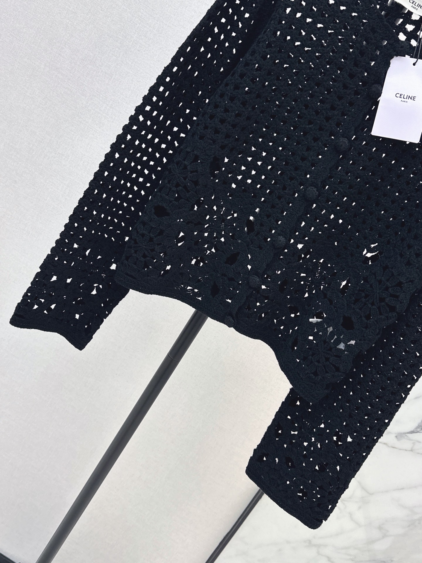 Celi 26fw hollow knit cardigan