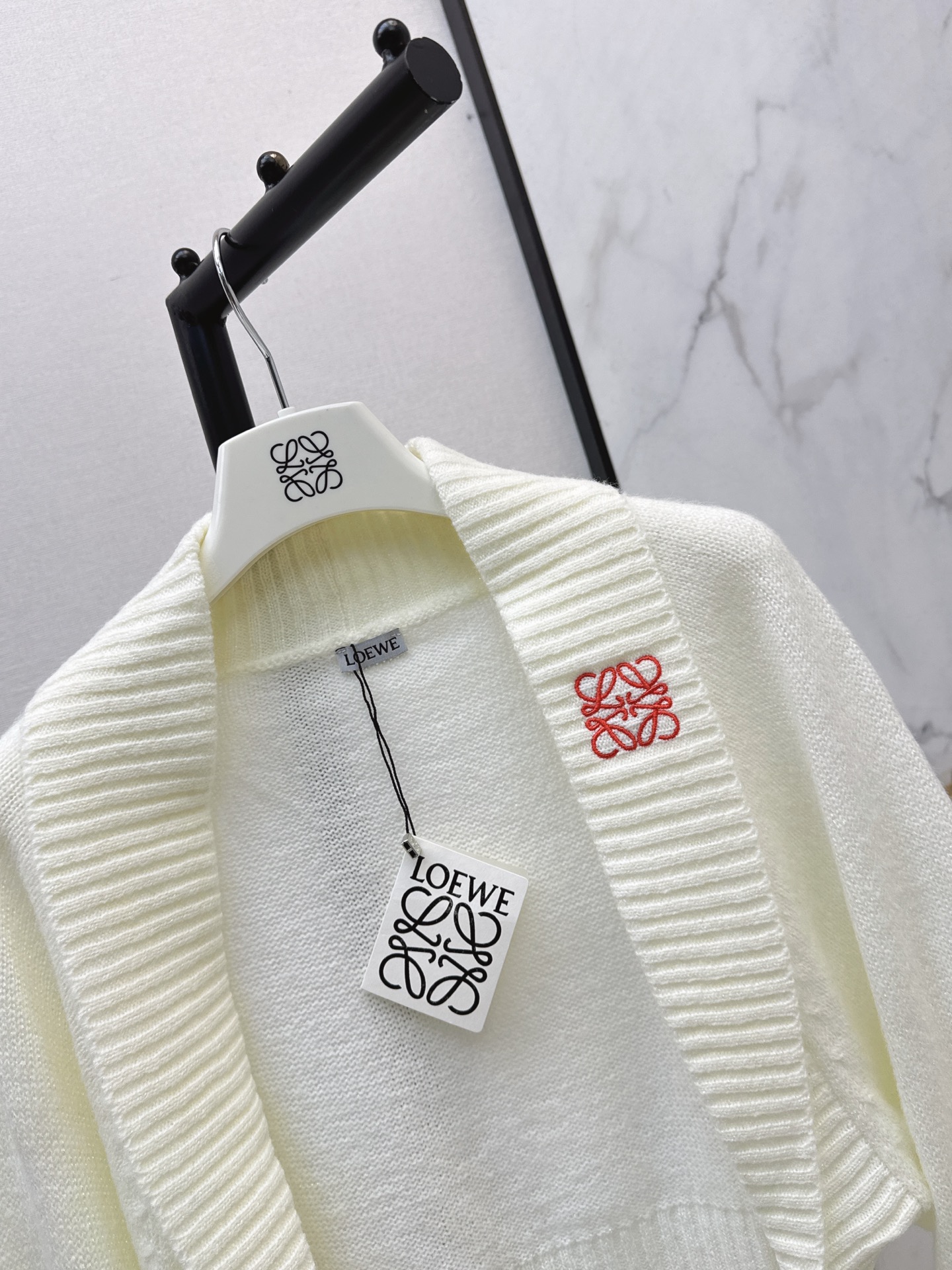 Loe 26fw cropped knit cardigan