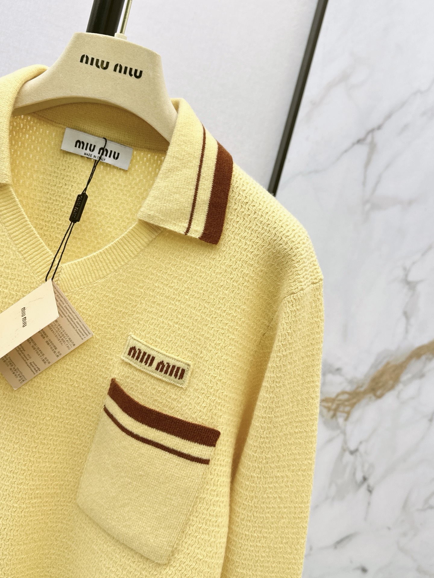 Miu 26fw cashmere knit sweater