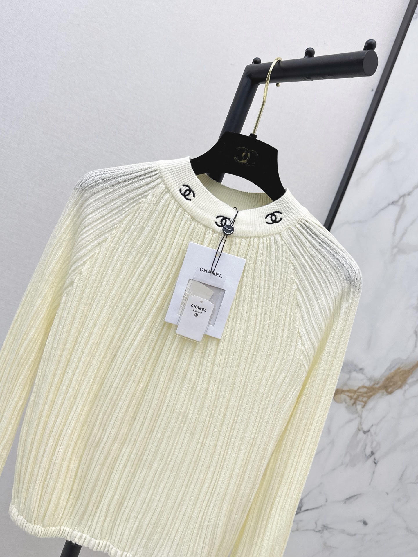 Chan 26fw ribble knit sweater