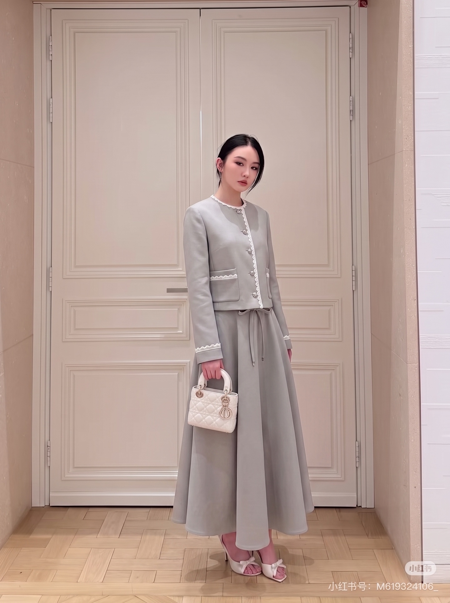 CD 26fw lace trim jacket