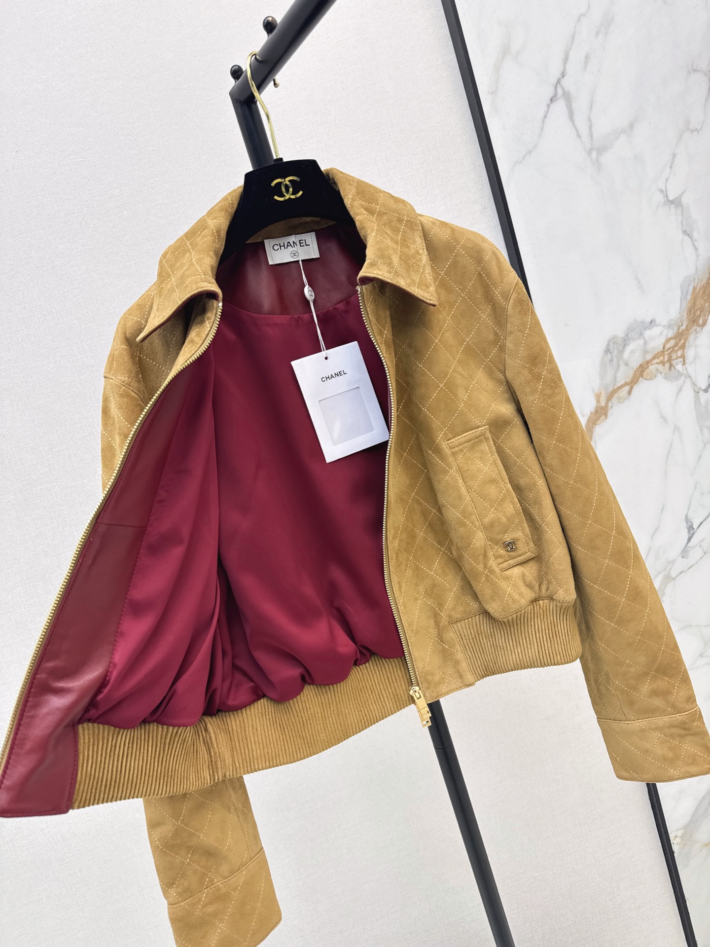 Chan 26fw suede fleece jacket