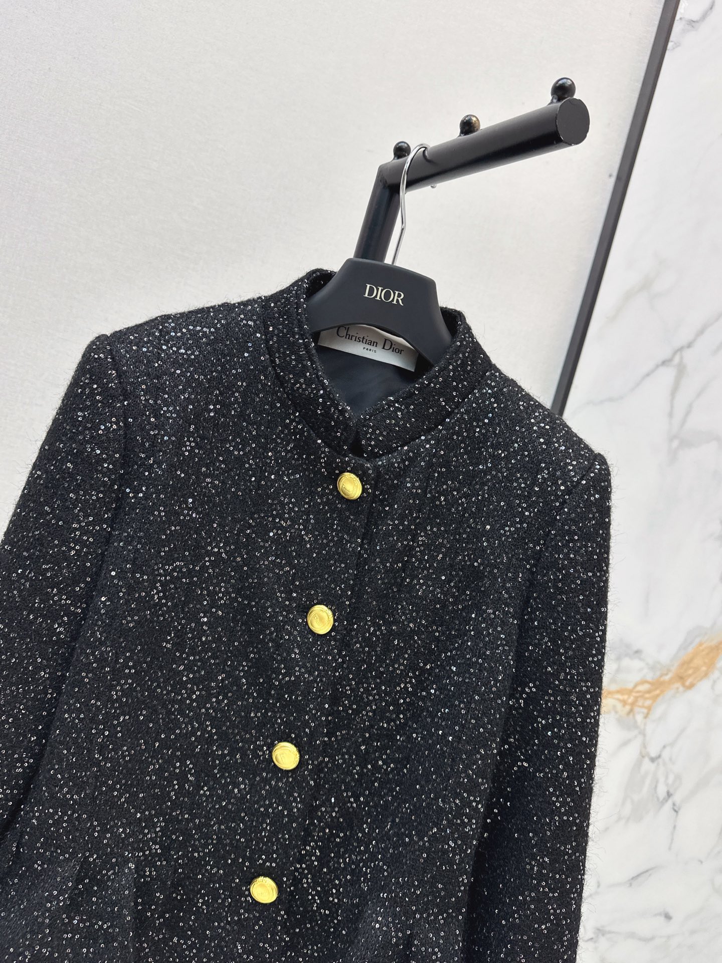 CD 26fw sequin tweed jacket