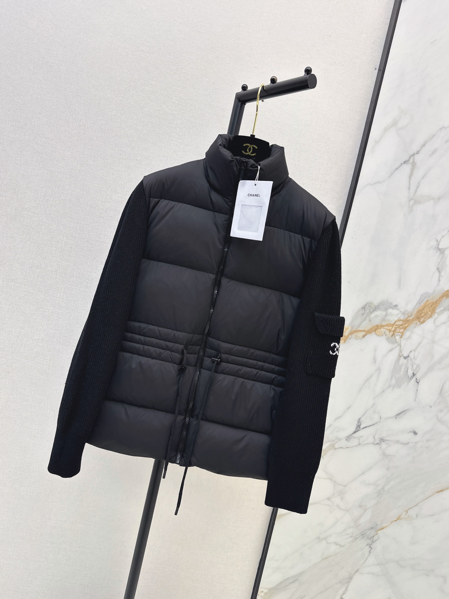 Chan 26fw wool contract drawstring down jacket