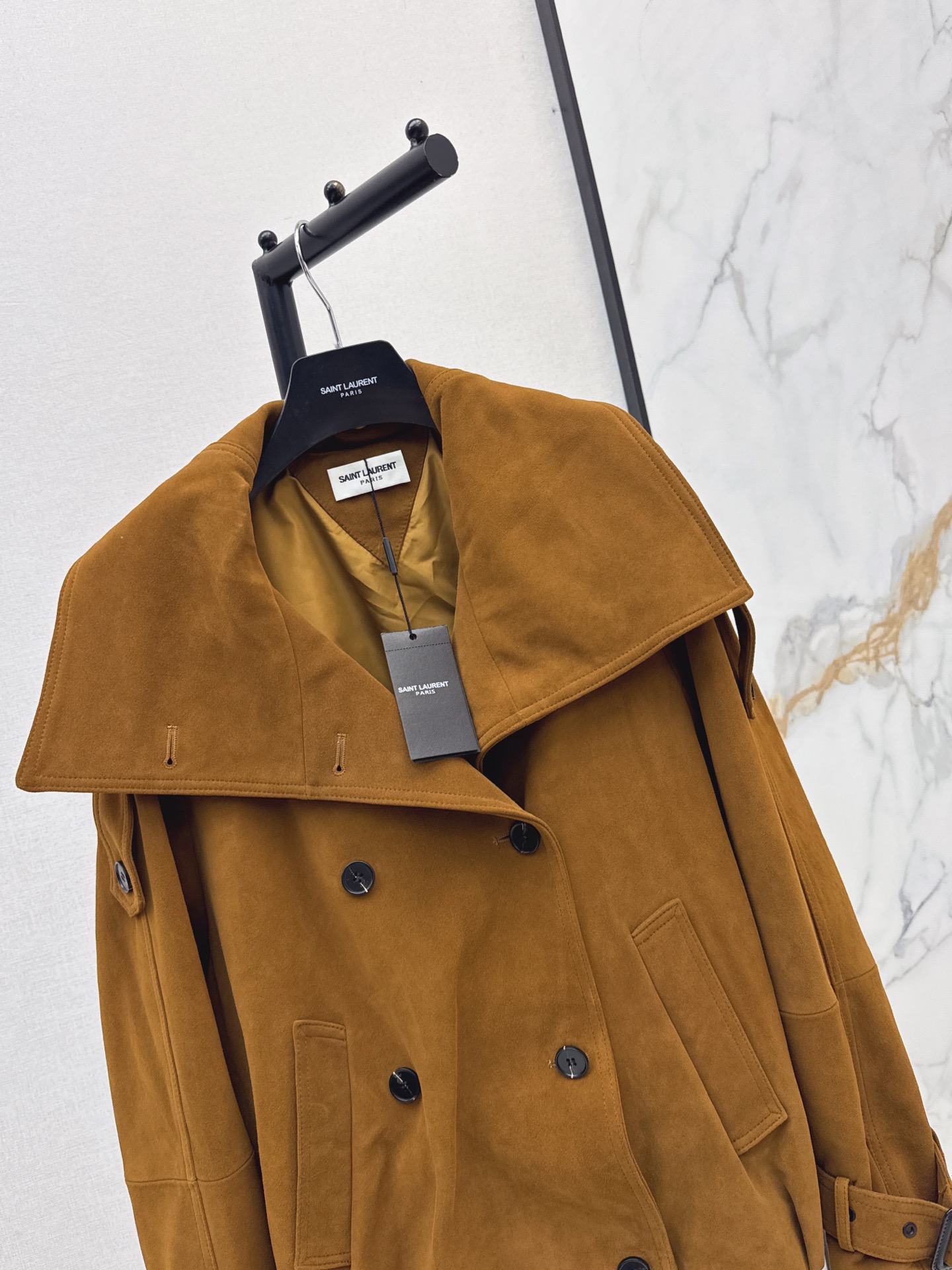 Sain 26fw suede fleece leather jacket