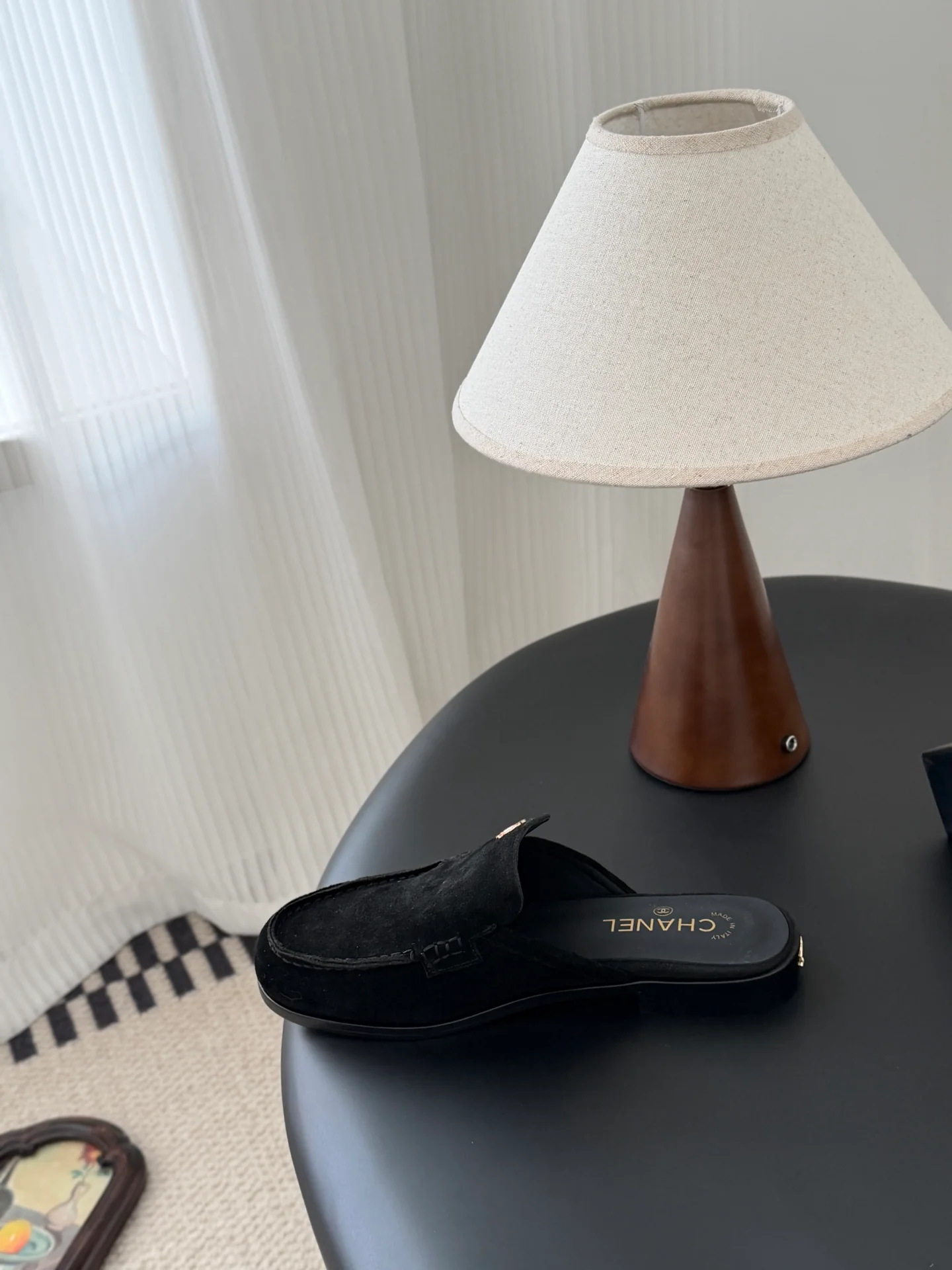 Chan 26ss slip-on loafer mules
