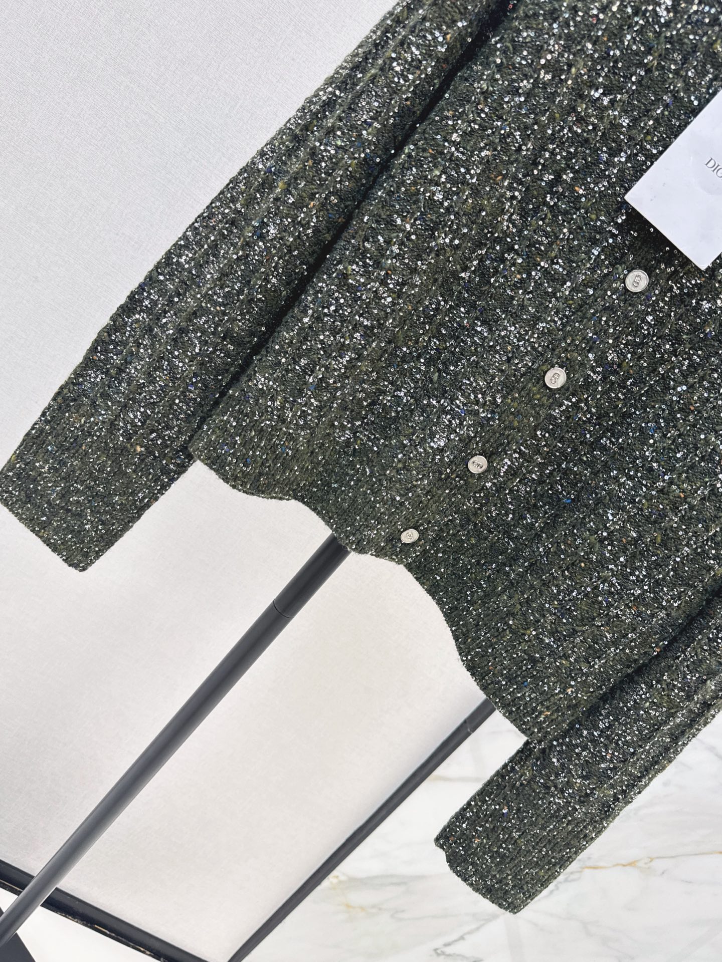 CD 26fw iridescent sequins cardigan jacket