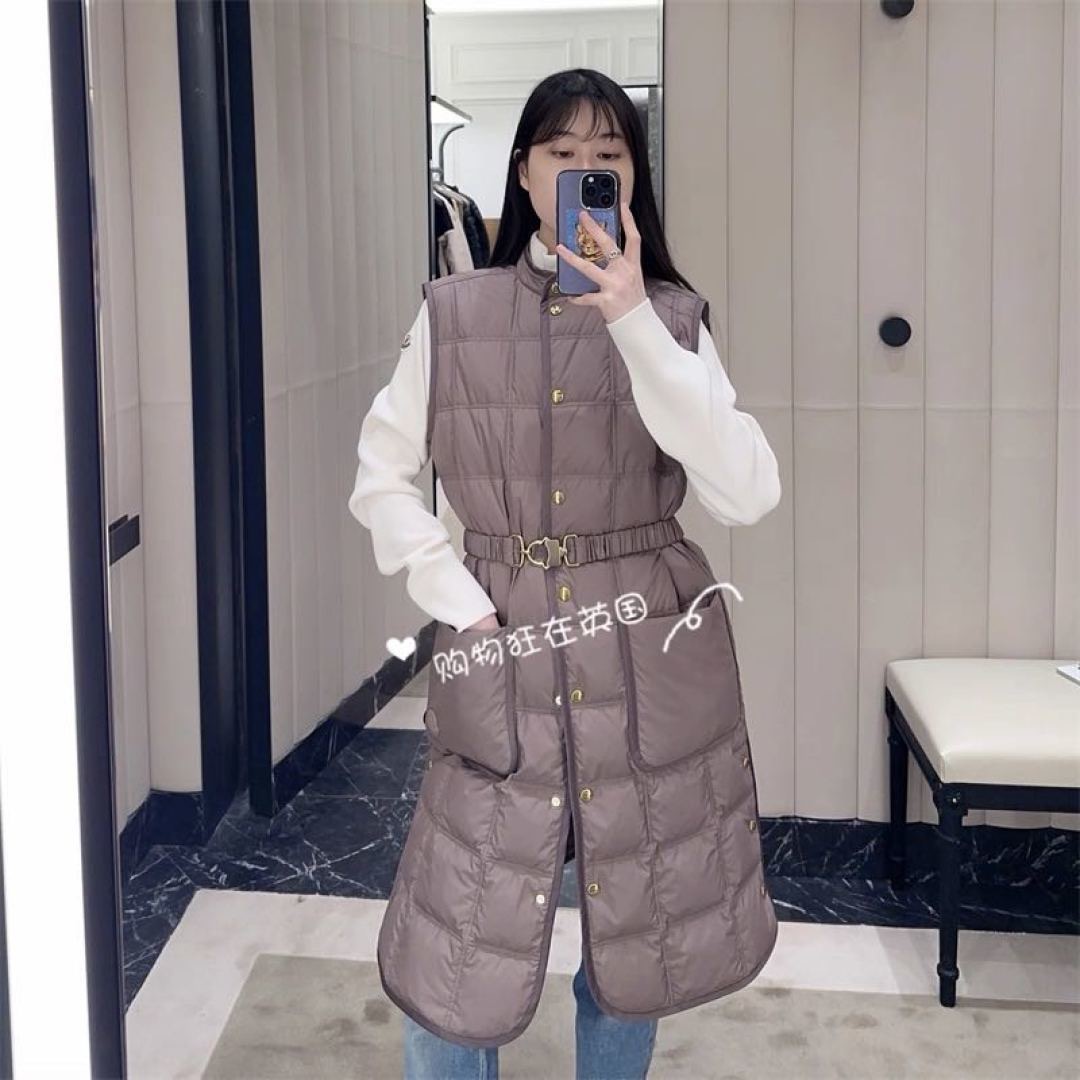 Monc 26fw long down vest