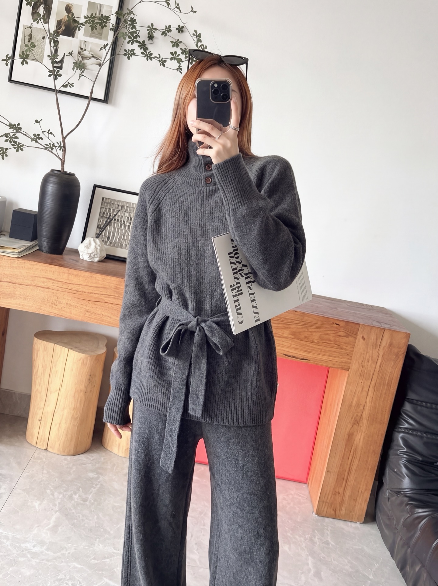 Her 26fw wool sweater pants sets