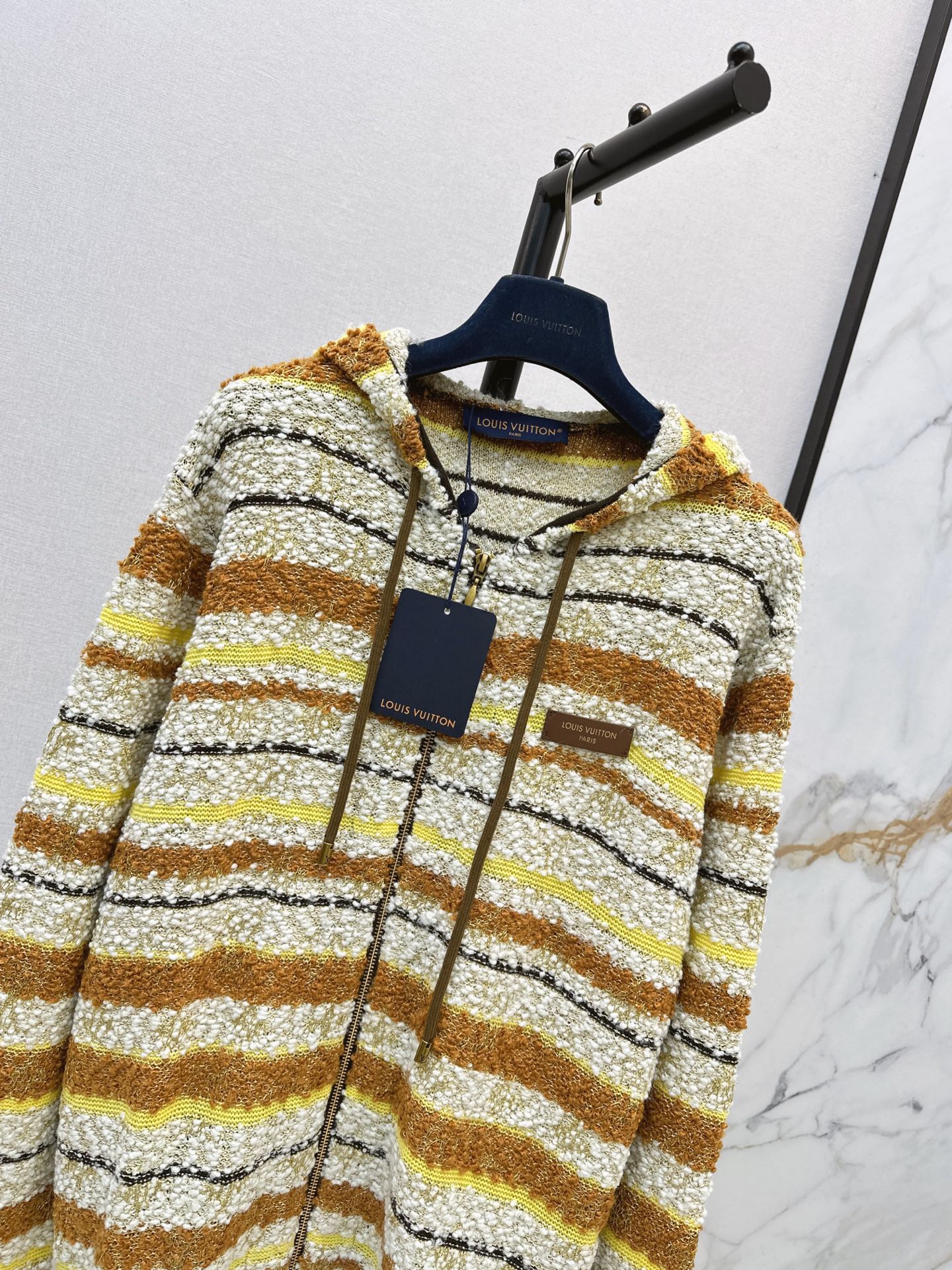 Loui 26fw stripe jacquard knit sweater