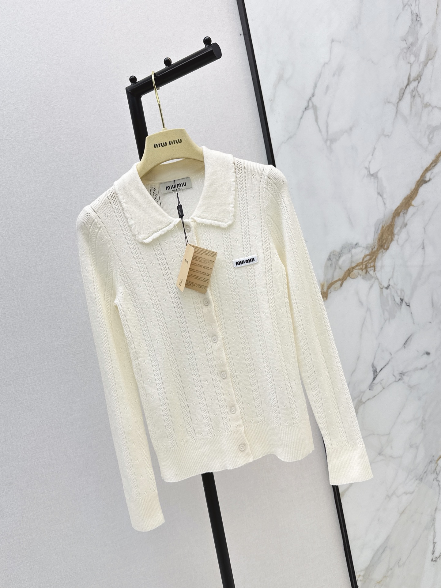 Miu 26fw wool knit cardigan