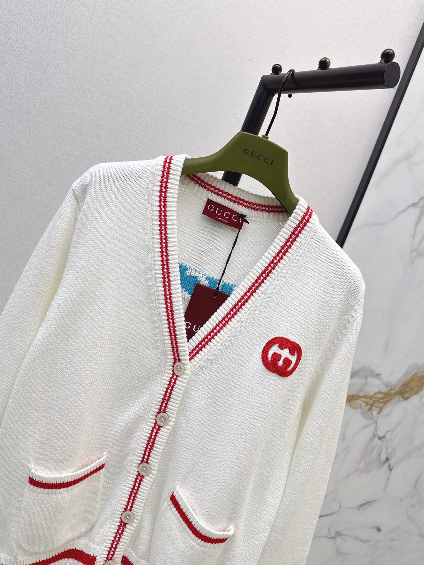 Guc 26fw jacquard knit cardigan