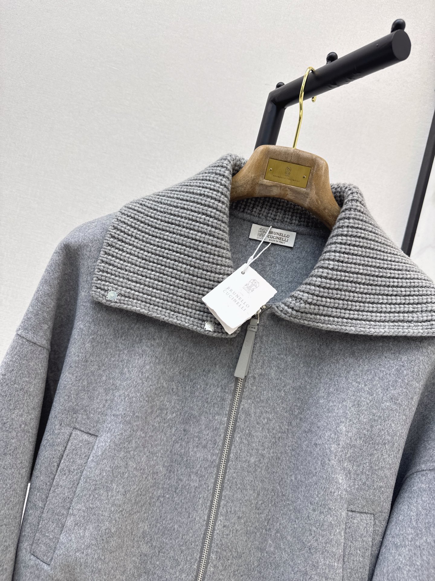 Brun 26fw woolen zipper jacket