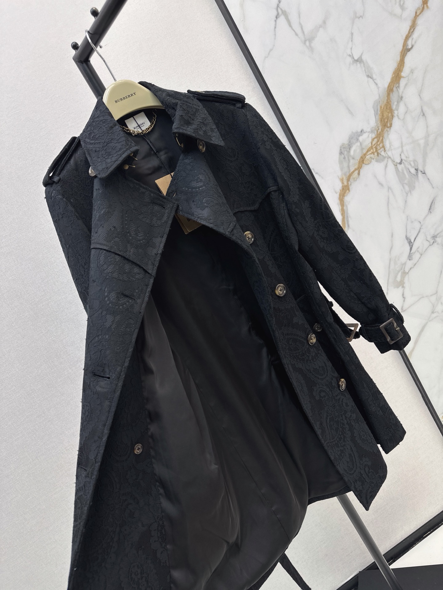 Bur 26fw lace trench coats