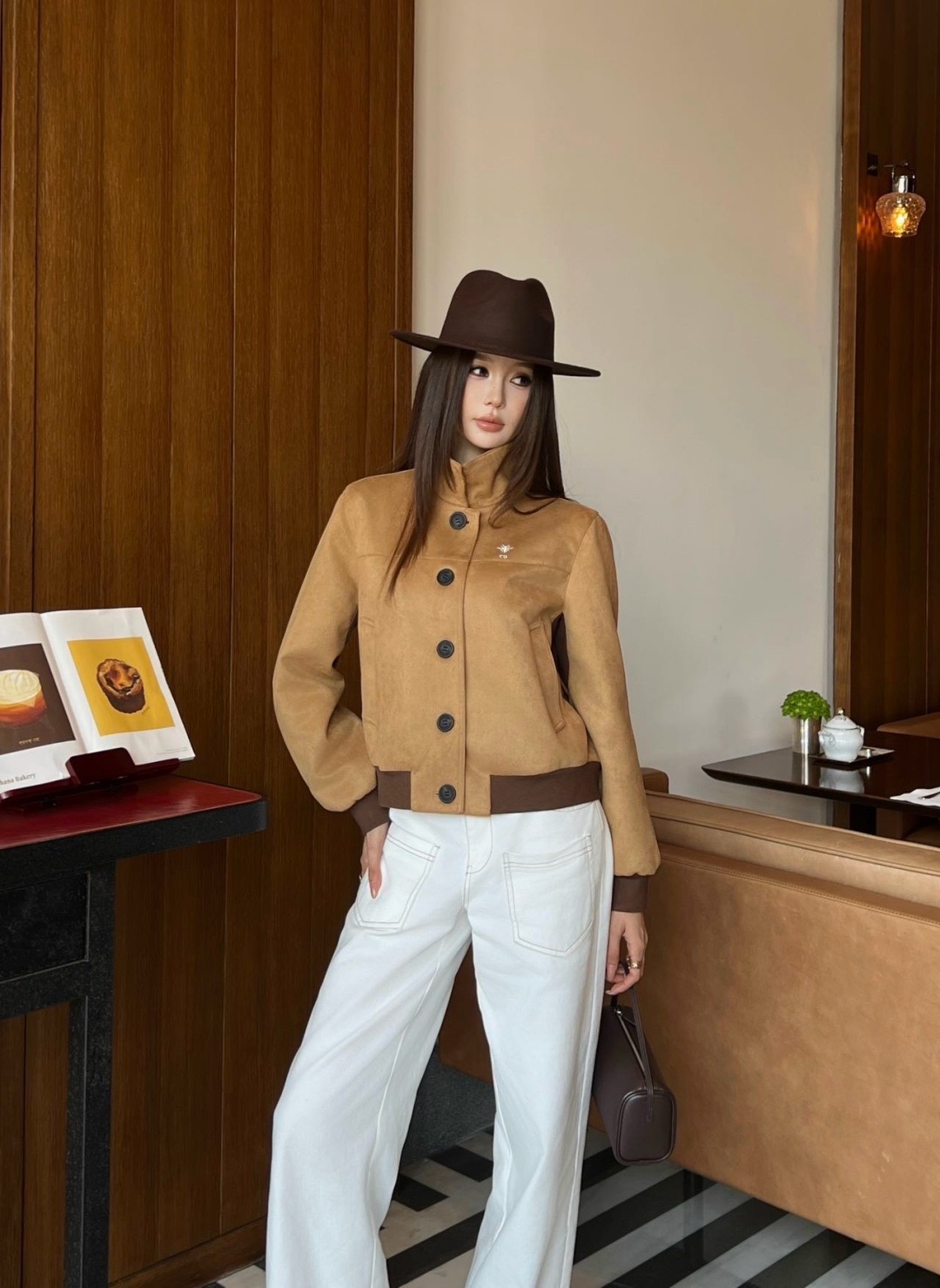 CD 26fw suede fleece zipper jacket