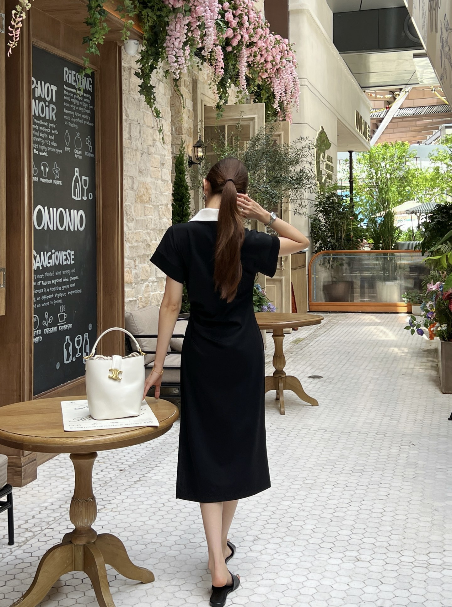 Celi 26ss polo side ruched dress