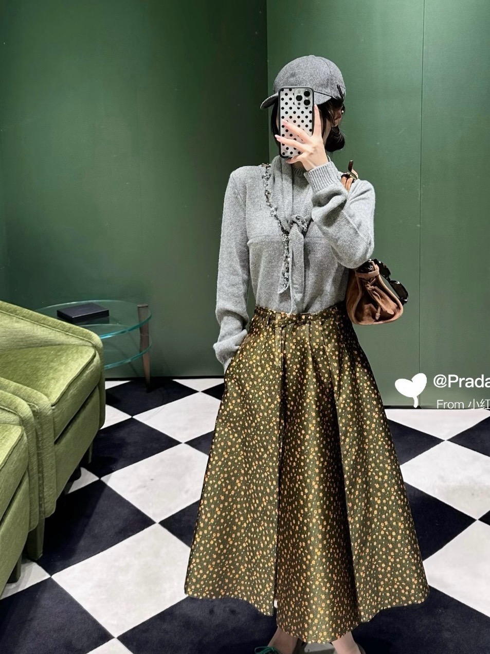 Pra 26fw beading shawl cashmere sweater