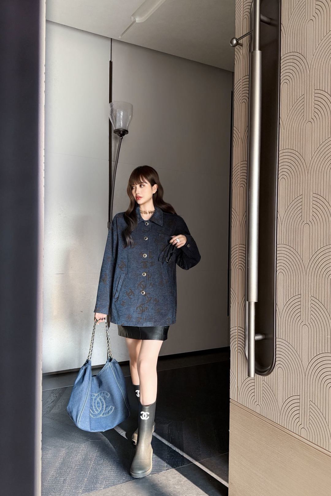 Chan 26fw print jacket