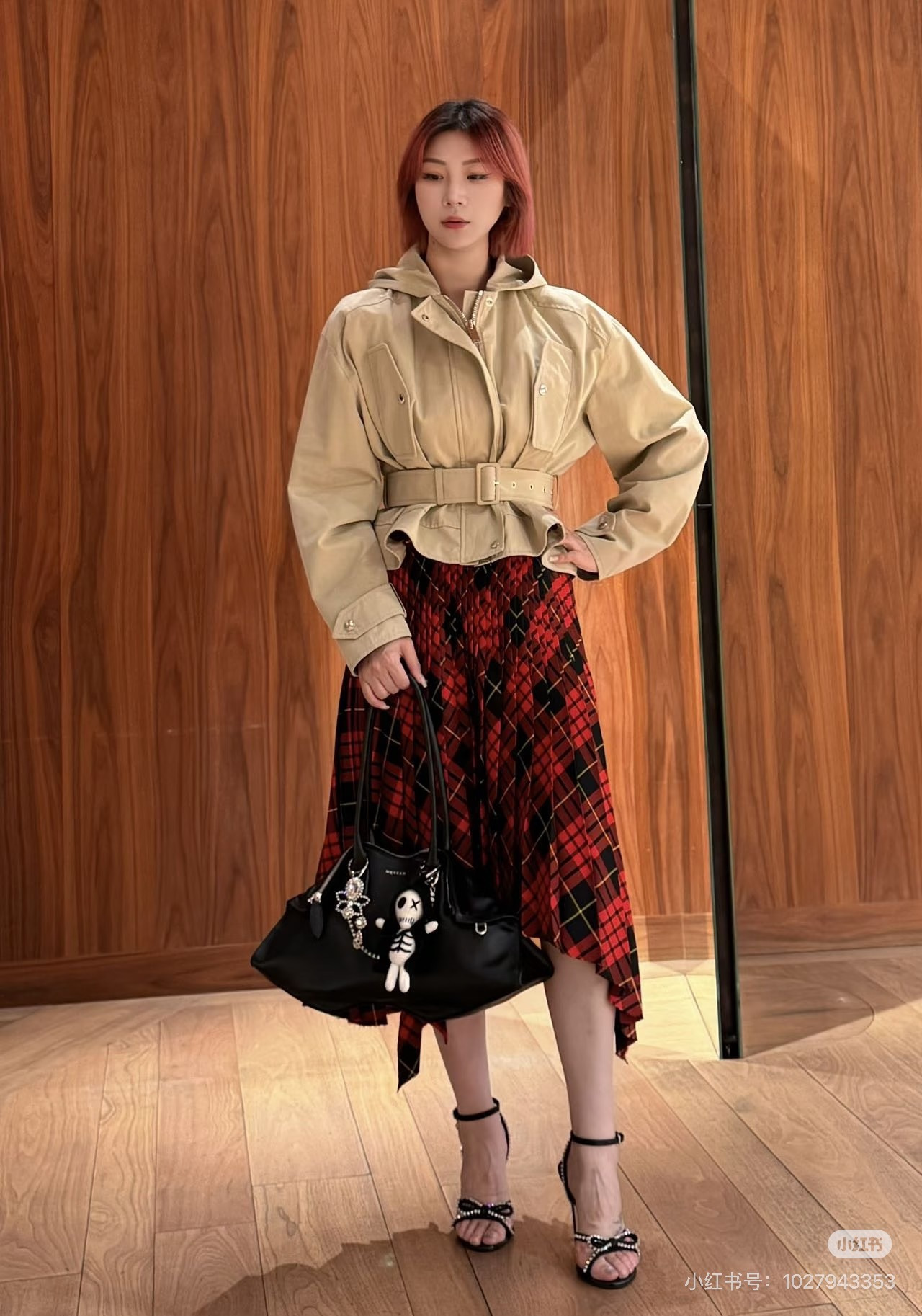 McQ 26fw hooded cropped trench coat