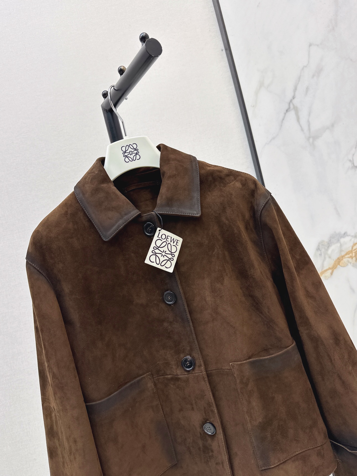 Loe 26fw suede leather jacket