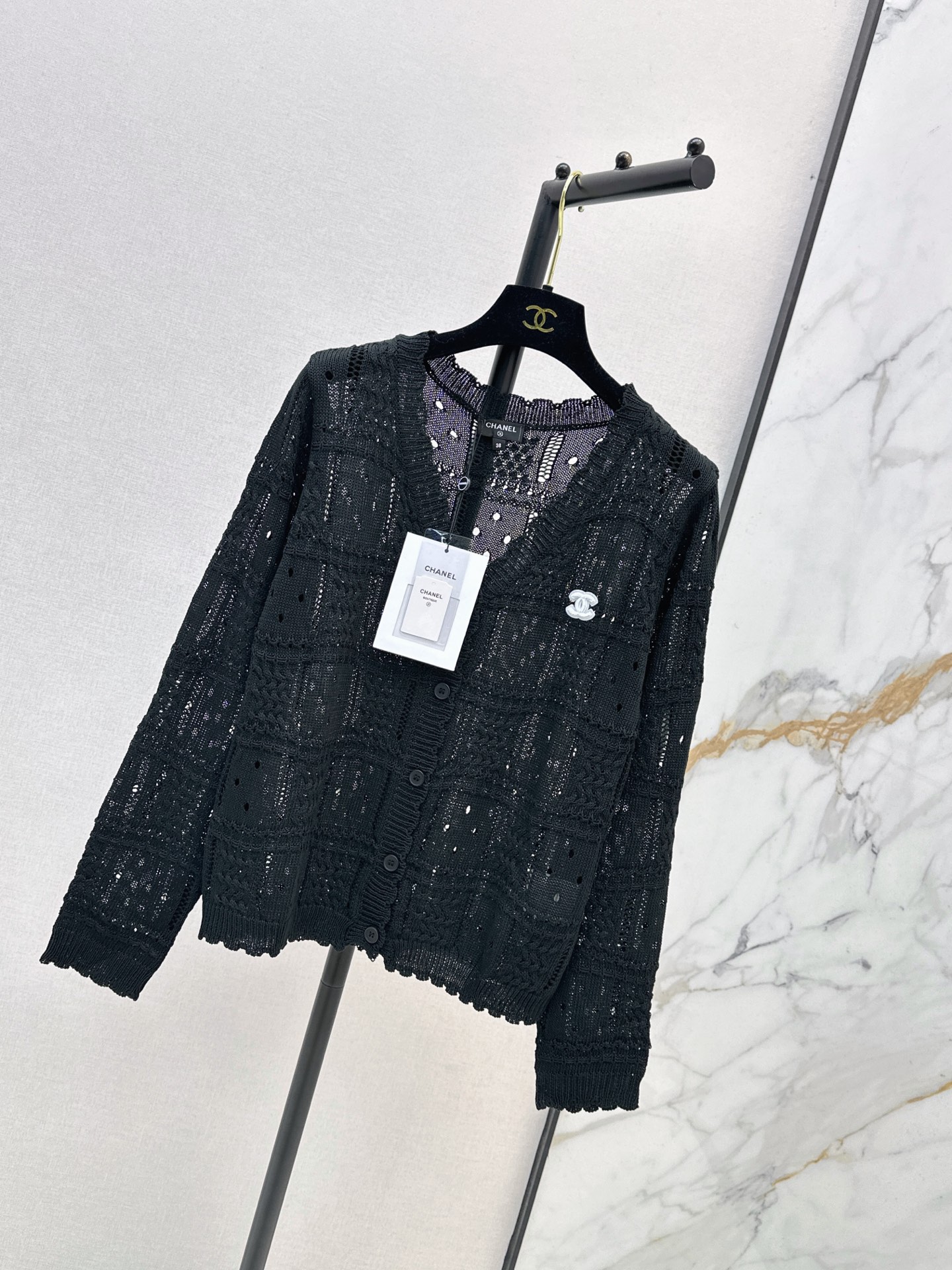 Chan 26fw jacquard knit cardigan