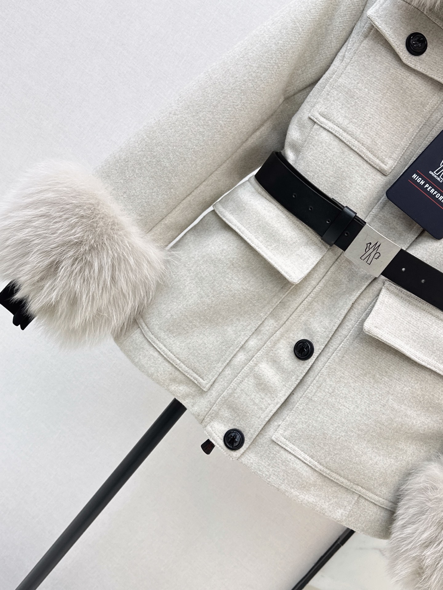Monc 26fw fur-trim ski jacket