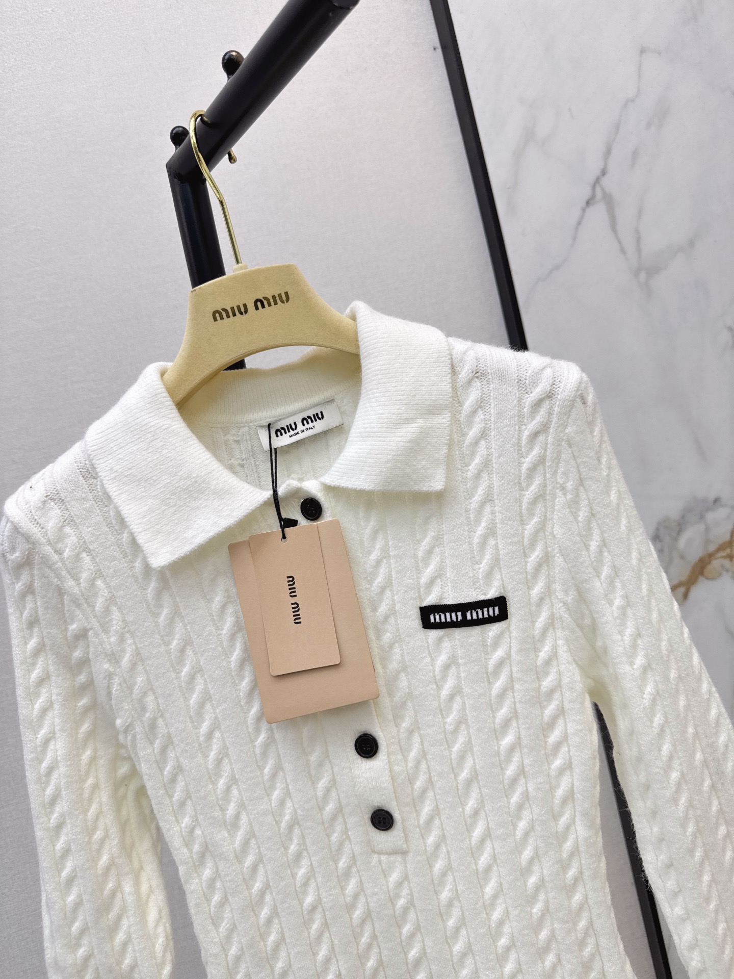 Miu 26fw cable knit dress