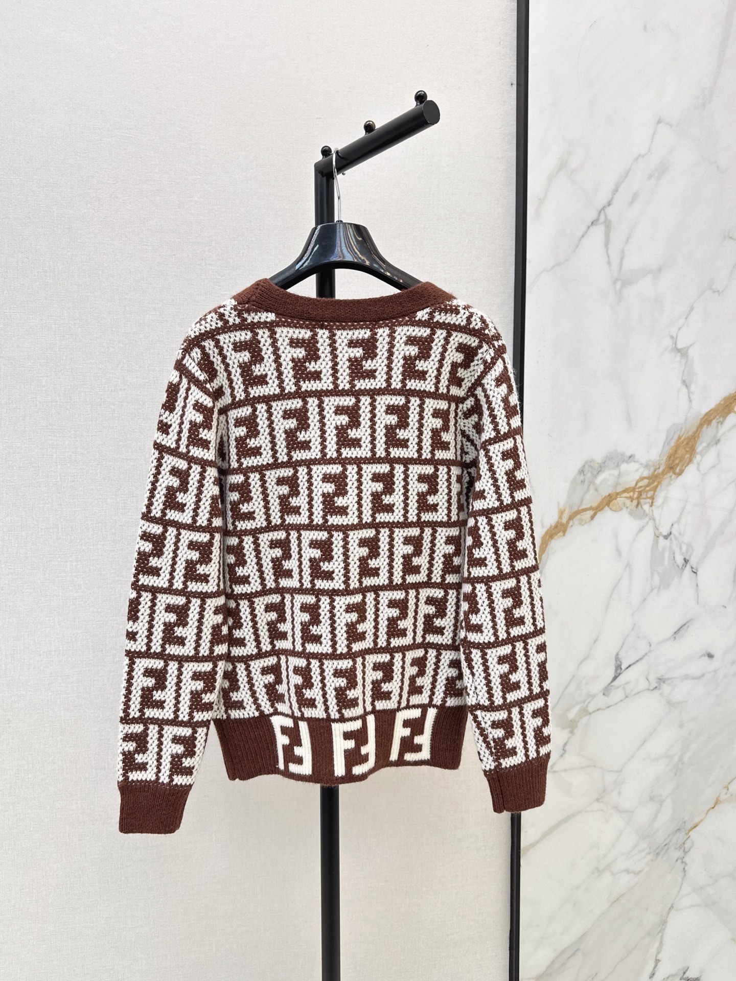 Fen 26fw jacquard cardigan