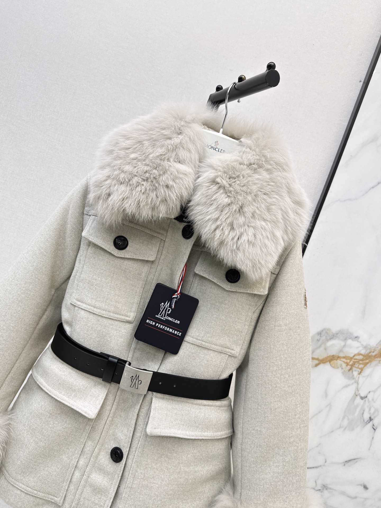 Monc 26fw fur-trim ski jacket