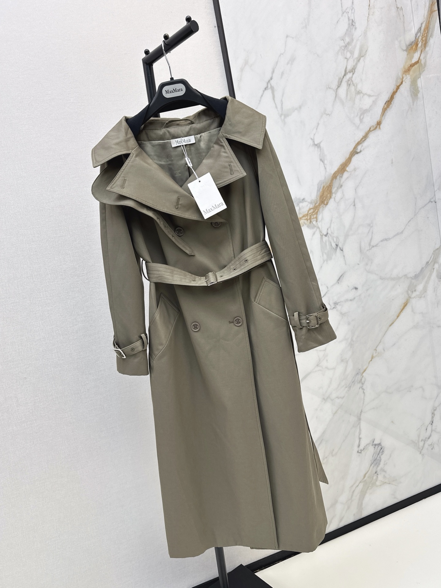 Max 26fw Belted Long Trench Coat