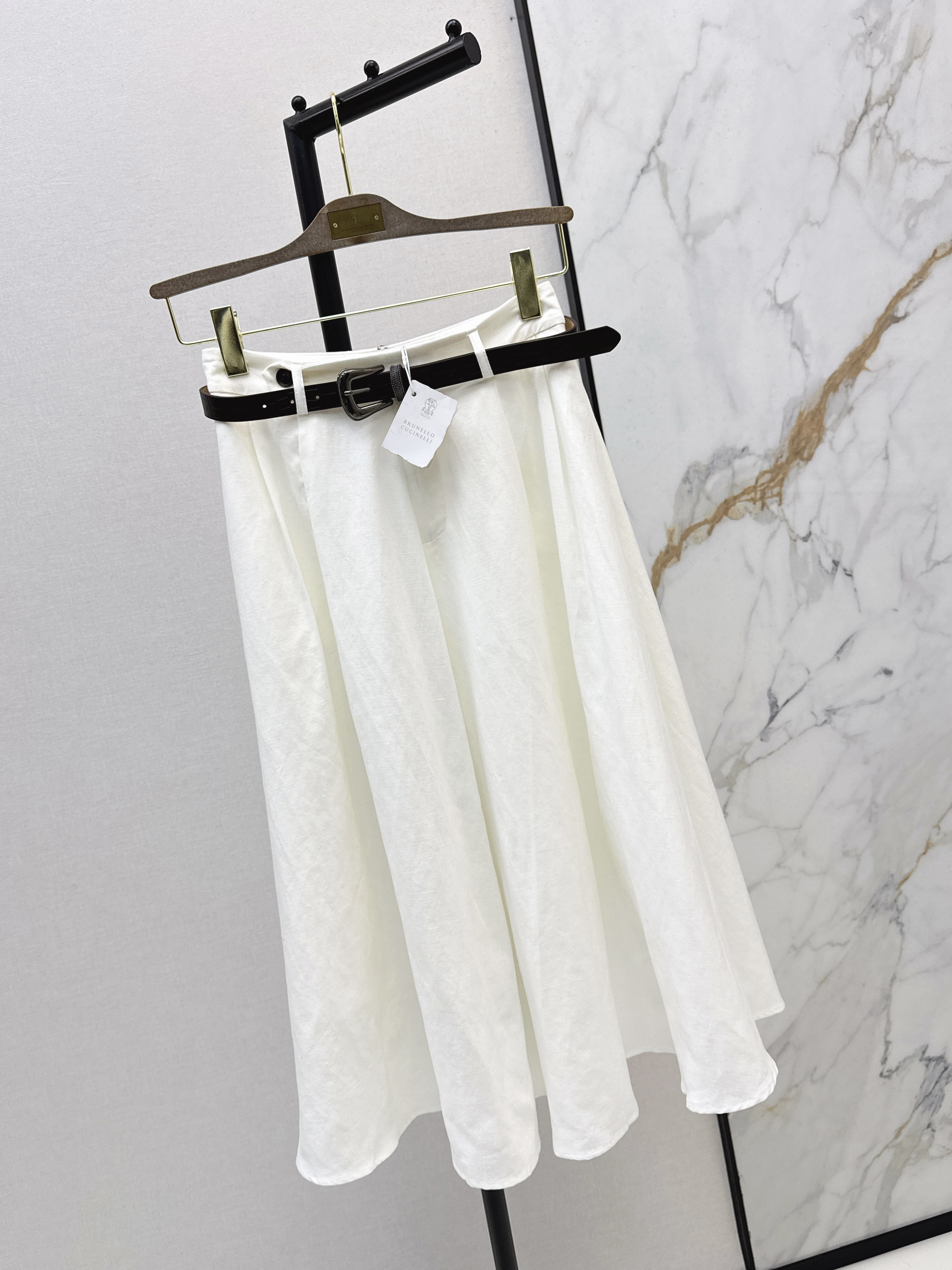 Brun 26ss pleated skirt