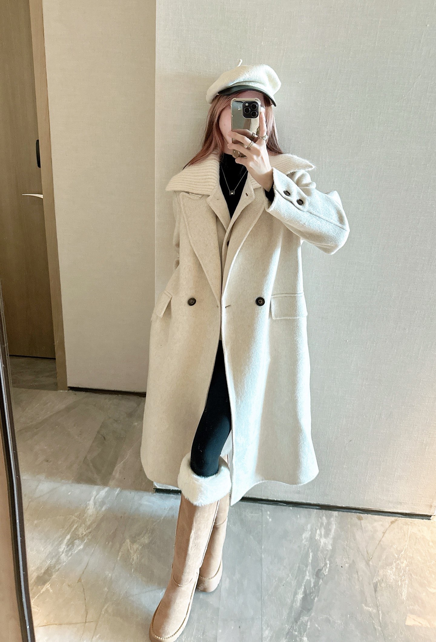 Max 26fw cropped vest overcoats sets