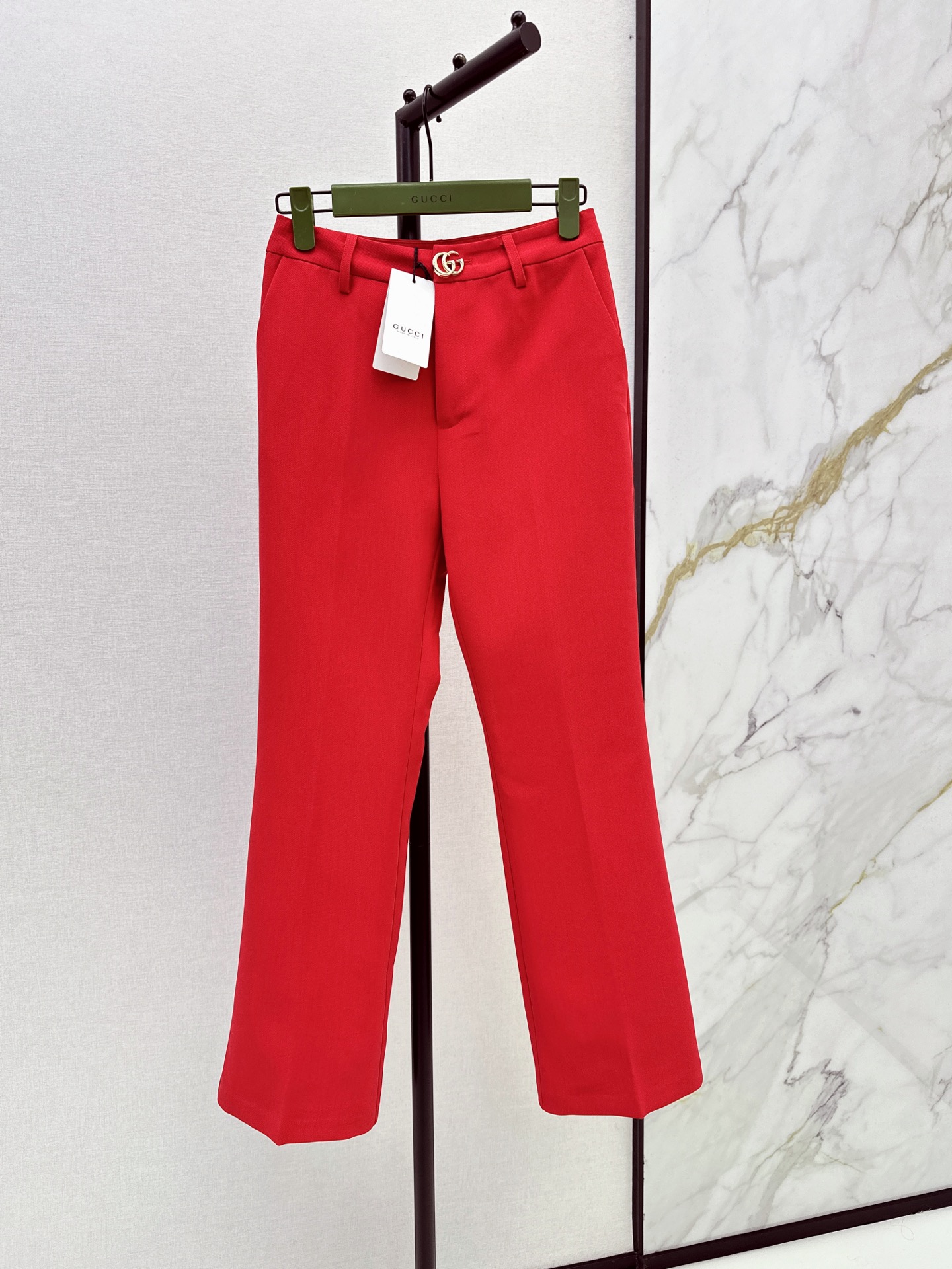Guc 26fw straight-leg trousers