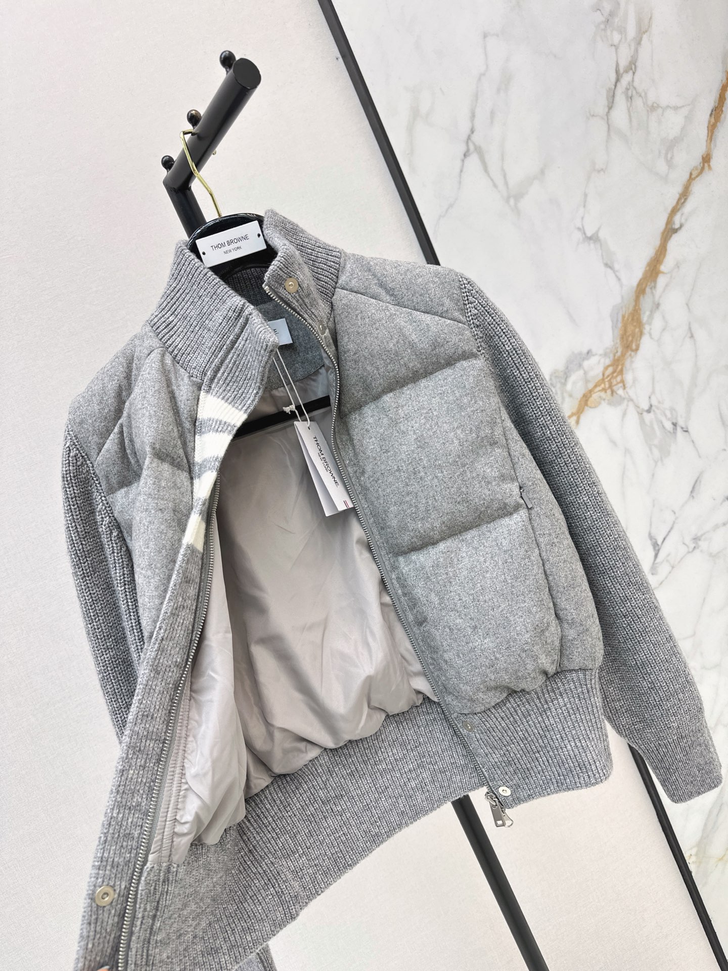 Thom 26fw knit contract down jacket
