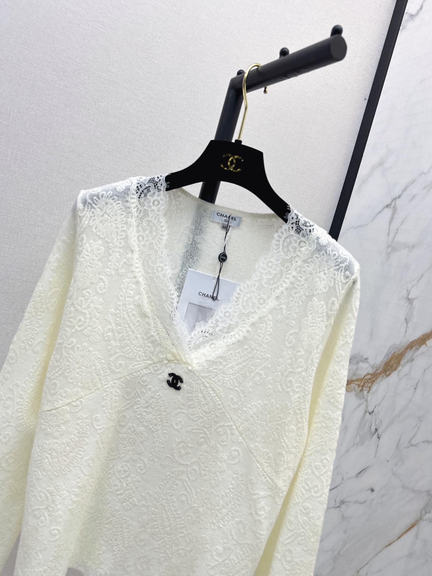 Chan 26fw lace jacquard basic tee
