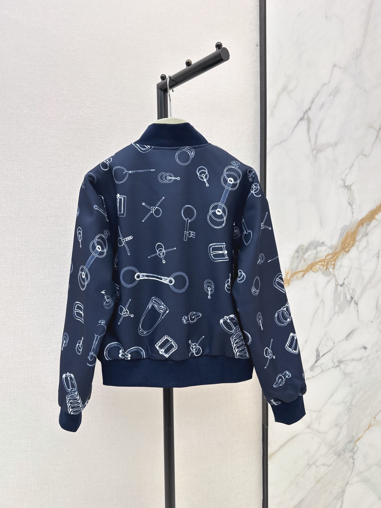 Her 26fw print zipper jacket