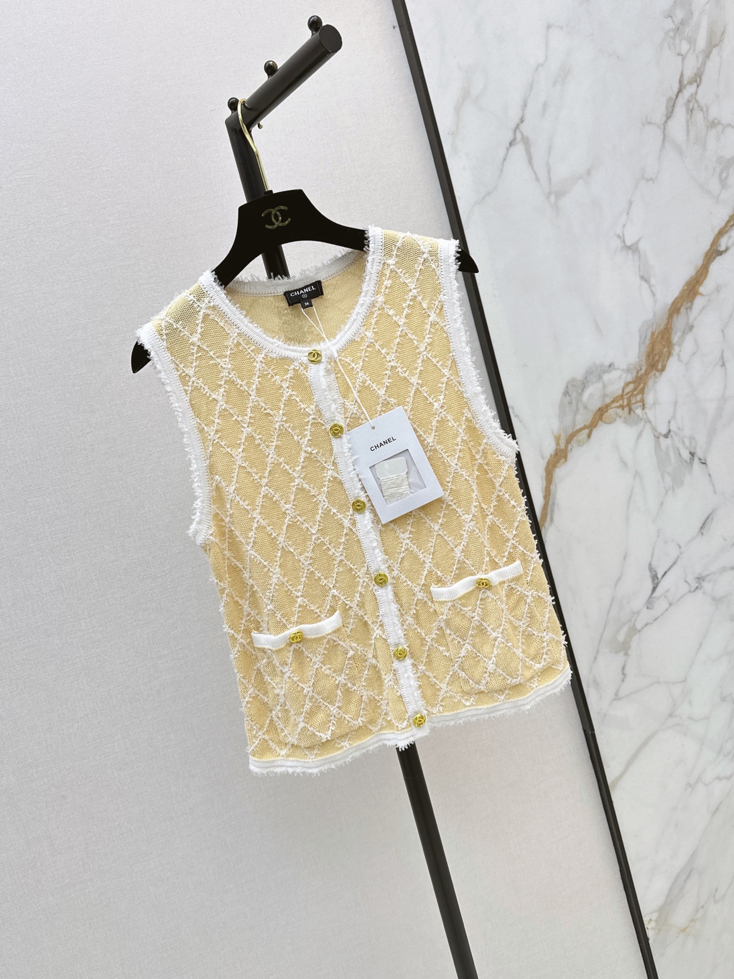 Chan 26fw knit vest jacket