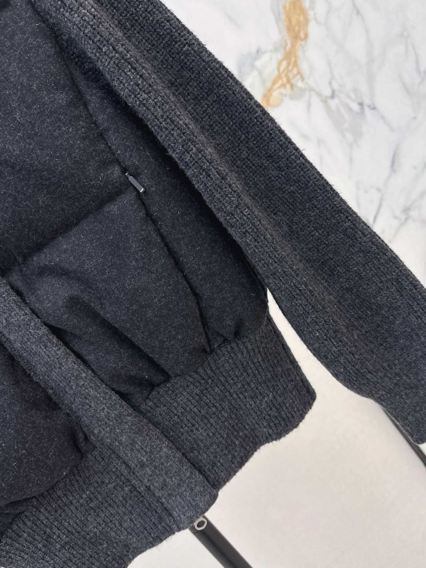 Thom 26fw knit contract down jacket